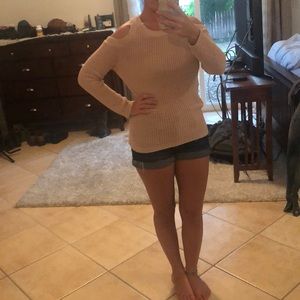 Francesca’s ‘Miami’ cold shoulder sweater